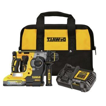 CONCRETE TOOLS | Dewalt DCH273H1 20V MAX XR Brushless Lithium-Ion 1 in. Cordless SDS PLUS Rotary Hammer Kit (5 Ah)